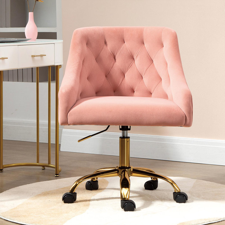 Rosdorf Park Brittnii Velvet Task Chair & Reviews Wayfair
